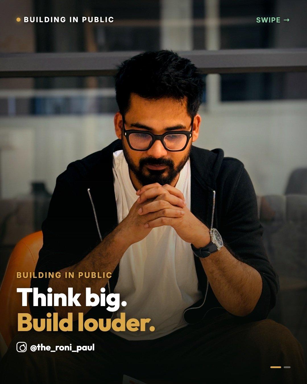 Roni Paul, founder of MedMate, building in public: Think big. Build louder.